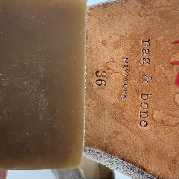 RAG & Bone Finlay Western Ankle Boots Booties Olive Green taupe size 36 - Picture 9 of 9